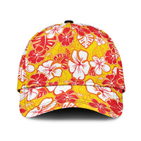 Yellow Hawaii Hibiscus Classic Cap Tropical Flowers Seamless Pattern LT14 Universal Fit Yellow - Polynesian Pride