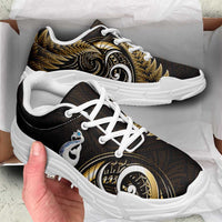 Yellow New Zealand Chunky Sneakers Aotearoa Silver Fern With Manaia Maori Unique