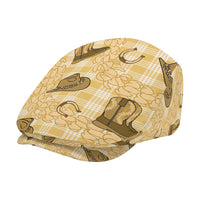 Yellow Palaka Hawaii Cowboy Jeff Hat Puakenikeni Lei Paniolo Papale Seamless Vibes - Polynesian Pride