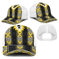 Yellow Taniko Aotearoa Baseball Net Cap Niho Taniwha Mix Poutama LT14 - Polynesian Pride