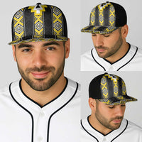 Yellow Taniko Aotearoa Baseball Net Cap Niho Taniwha Mix Poutama LT14 - Polynesian Pride