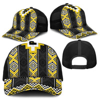 Yellow Taniko Aotearoa Mesh Trucker Cap Niho Taniwha Mix Poutama LT14 - Polynesian Pride