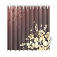 Golden Hibiscus Shower Curtain - Polynesian Pride