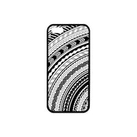 Polynesian 25 Rubber Phone Case One Size iPhone 5/5s Black - White - Polynesian Pride