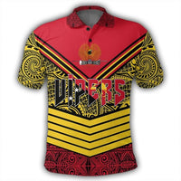 Port Moresby Vipers Polo Shirt Tapa Lauhala Rugby Scrum Style - Polynesian Pride