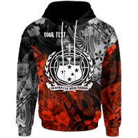 Samoa Polynesian Custom Hoodie Vintage Polynesian Style Unisex Black - Polynesian Pride