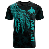Papua New Guinea Custom T Shirt Polynesian Wings (TurQuoiSe) Unisex Turquoise - Polynesian Pride