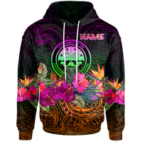Federated States of Micronesia Custom Hoodie Summer Hibiscus Unisex Reggae - Polynesian Pride