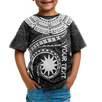 Nauru Polynesian Custom T Shirt Nauru Waves (White) - Polynesian Pride