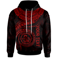 Polynesian Hawaii Custom Hoodie Maui Polynesian Waves (Red) Unisex Red - Polynesian Pride