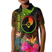 YAP Polynesian Custom Polo Shirt Hibiscus and Banana Leaves - Polynesian Pride