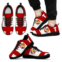 Tonga Sneakers - Tonga Flag Coat Of Arms Unisex Black - Polynesian Pride
