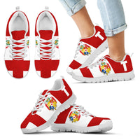 Tonga Sneakers - Tonga Flag Coat Of Arms - Polynesian Pride