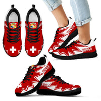 Tonga Sneakers - Tonga Coat Of Arms Thunder Style - Polynesian Pride