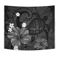 Hawaii Turtle Poly Tribal Gray Tapestry - Polynesian Pride