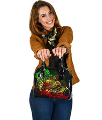 Samoa Shoulder Handbag - Reggae Shark Polynesian Tattoo - Polynesian Pride