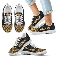 Hawaii Sneakers - Hawaii Turtle Polynesian Tattoo Black Gold - Polynesian Pride