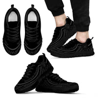 American Samoa Wave Sneakers Gray Color Men's Sneakers - Black - American Samoa Black - Polynesian Pride