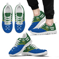 Solomon Islands Rising Sneakers - Solomon Islands Coat Of Arms Polynesian Tattoo - A6 - Polynesian Pride