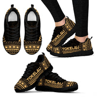 Tokelau Sneakers - Tokelau Polynesian Chief Tattoo Gold Version - Polynesian Pride