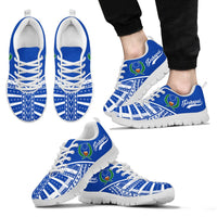 Pohnpei Sneakers - Pohnpei Flag Micronesian Tattoo - Polynesian Pride