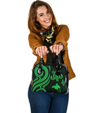 Papua New Guinea Shoulder Handbag - Green Tentacle Turtle One Size Green - Polynesian Pride