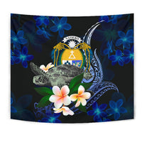 Nauru Polynesian Tapestry - Turtle With Plumeria Flowers - Polynesian Pride