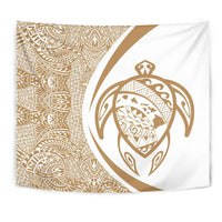 Hawaii Turtle Map Polynesian Tapestry - Circle Style - Polynesian Pride