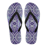 Polynesian Flip Flops Violet Women's Flip Flops Black - Polynesian Pride