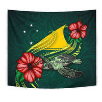 Tokelau Polynesian Tapestry - Green Turtle Hibiscus - Polynesian Pride