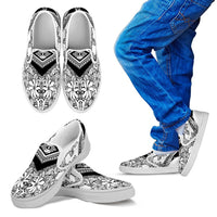 Polynesian Slip Ons 07 Kid White - Polynesian Pride