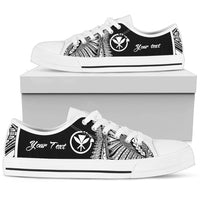 Hawaii Polynesian Custom Personalised Low Top Shoe - Hawaii Pride White Version - Polynesian Pride