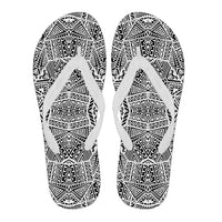 Polynesian Flip Flops White And Black Men's Flip Flops White - Polynesian Pride