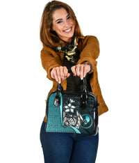 Yap Micronesia Shoulder Handbag Turquoise - Turtle With Hook One Size Turquoise - Polynesian Pride