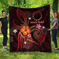 Cook Islands Polynesian Personalised Premium Quilt - Legend of Cook Islands (Red) - Polynesian Pride