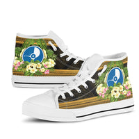 Yap State High Top Shoes - Polynesian Gold Patterns Collection - Polynesian Pride