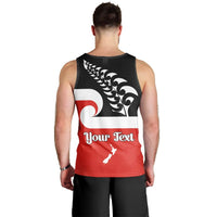 (Custom Personalised) Waitangi Day Men Tank Top Maori Fern and Tino Rangatiratanga Flag LT13 - Polynesian Pride