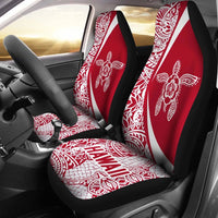 Hawaii Turlte Polynesian Car Seat Covers - Circle Style - AH - Red - Polynesian Pride