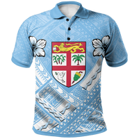 Fiji Polynesian Polo Shirt Fiji Flag Camisole Hibiscus Style Unisex Red - Polynesian Pride