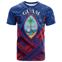 Guam Polynesian T Shirt Guam Flag Camisole Hibiscus Style Unisex White - Polynesian Pride