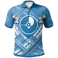 Yap Polynesian Polo Shirt Yap Flag Camisole Hibiscus Style Unisex White - Polynesian Pride