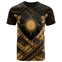 Marshall Islands Polynesian T Shirts Marshall Islands GoldFlag Camisole Hibiscus Style Unisex Art - Polynesian Pride