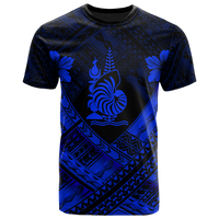 New Caledonia Polynesian T Shirts New Caledonia Blue Seal Camisole Hibiscus Style Unisex Blue - Polynesian Pride