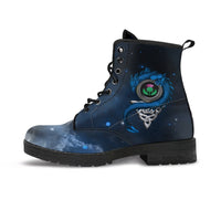 Scotland Celtic Leather Boots - Dragon & Thistle With Celtic - Polynesian Pride