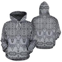 Polynesian Tribal Hoodie 08 Unisex White - Polynesian Pride