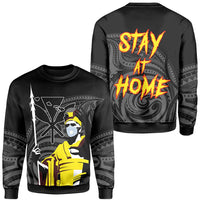 Hawaii Stay At Home King Sweatshirt Unisex Black - Polynesian Pride
