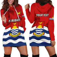 (Custom Personalised) Ribaberiki Kiribati Coat Of Arms Mix Palm Trees Hoodie Dress LT14 Red - Polynesian Pride
