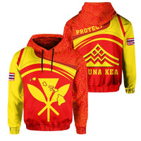 Hawaiian Polynesian Mauna Kea Hoodie Eudora Style Unisex Red - Polynesian Pride