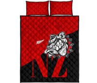 Aotearoa Bulldog Maori Quilt Bed Set - Red - Polynesian Pride
