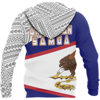 American Samoa Pullover Hoodie American Samoa Flag Polynesian Tattoo A0 - Polynesian Pride